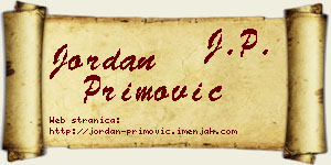 Jordan Primović vizit kartica